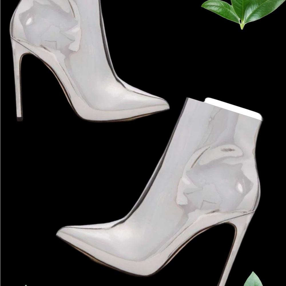 ALDO Elegant Silver Size 8.5 Women's Ankle Boots